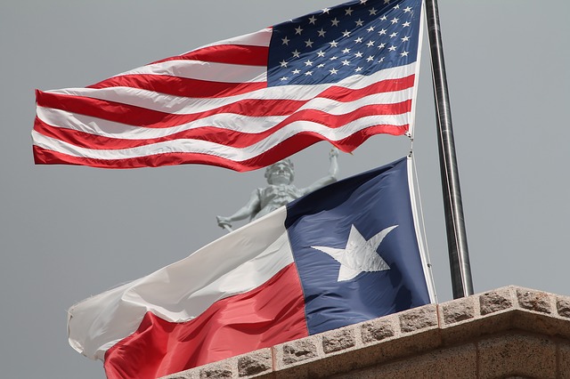 Texas and American Flag